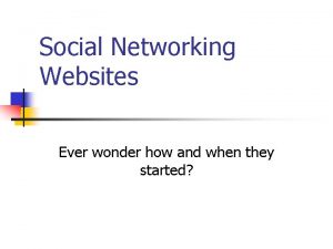 Social networking sites