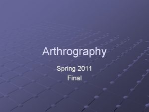Arthrography