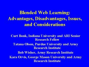 Blended learning disadvantages Blended learning disadvantages