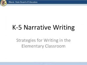 Narrative writing strategies