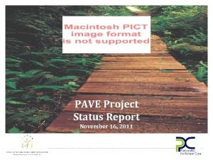 PAVE Project Status Report November 16 2011 e