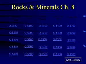 Rocks Minerals Ch 8 Rock Paper Scissors Knock