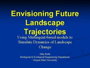 Envisioning Future Landscape Trajectories Using Multiagentbased models to