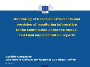 Monitoring of financial instruments and provision of monitoring