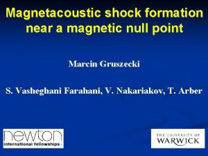 Magnetacoustic shock formation near a magnetic null point