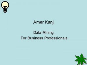 Amer Kanj Data Mining For Business Professionals Contents