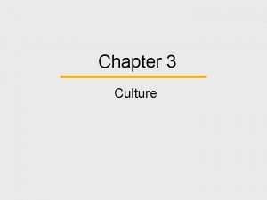 Outline of culture