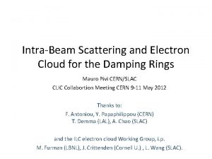IntraBeam Scattering and Electron Cloud for the Damping