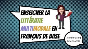 Enseigner la littratie multimodale en franais de base