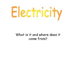 Why we need electricity