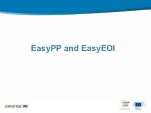 Easy PP and Easy EOI Easy PP Write