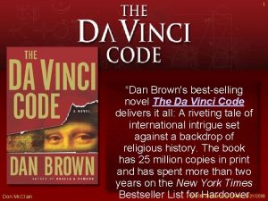 1 Don Mc Clain Dan Browns bestselling novel