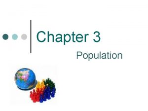 Chapter 3 Population Introduction Late 1700s Thomas Malthus