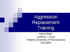 Aggression replacement training lesson plans