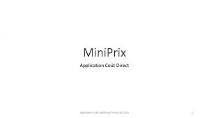 Mini Prix Application Cot Direct Applications Cot spcifiquesdirects