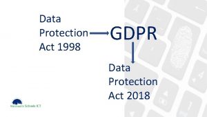 Data Protection Act 1998 GDPR Data Protection Act