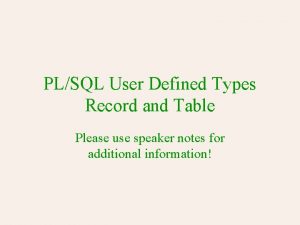 Sql user defined table