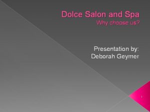 Dolce salon and spa