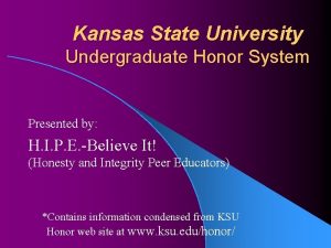 Kstate honor code