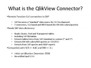 What is the Qlik View Connector Remote Function