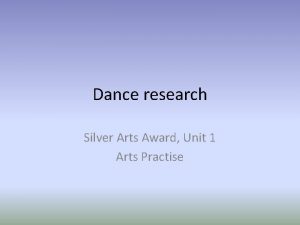 Silver arts award examples Silver arts award examples
