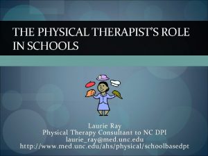 THE PHYSICAL THERAPISTS ROLE IN SCHOOLS Laurie Ray