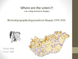 Where are the voters Low voting turnouts in