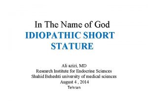 Short stature definition