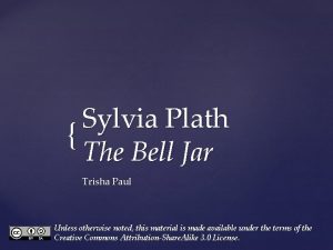 Sylvia Plath The Bell Jar Trisha Paul Unless