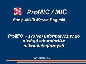 Pro MIC MIC firmy MORI Marcin Bogucki Pro