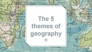5 parts of a map 5 parts of a map