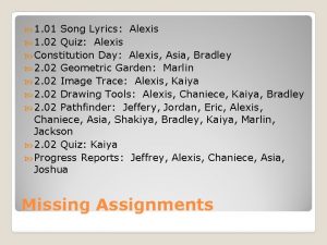 1 01 Song Lyrics Alexis 1 02 Quiz
