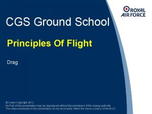 CGS Ground School Principles Of Flight Drag Crown