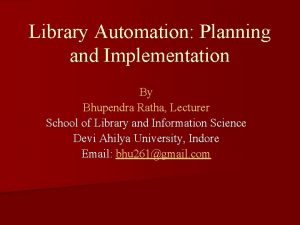 Library automation project proposal