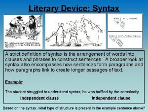 Syntax literary definition