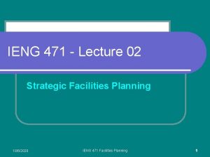 IENG 471 Lecture 02 Strategic Facilities Planning 1062020