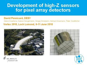 Development of highZ sensors for pixel array detectors