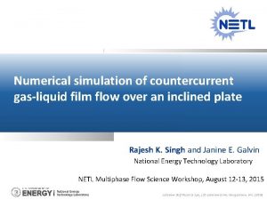 Numerical simulation of countercurrent gasliquid film flow over