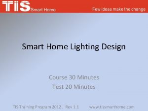 Smart Home Lighting Design Course 30 Minutes Test