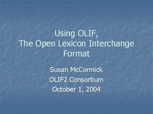 Open lexicon