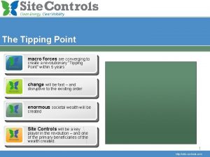 The Tipping Point macro forces are converging to