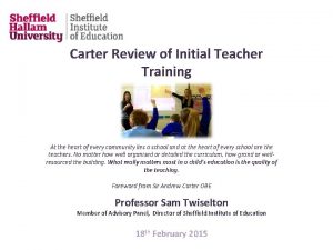 Carter review of initial teacher training
