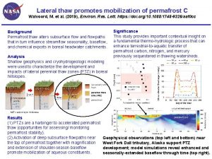 Lateral thaw promotes mobilization of permafrost C Walvoord