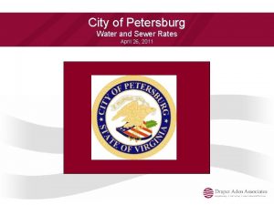 City of Petersburg Water and Sewer Rates April