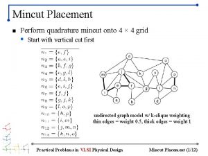 Mincut Placement n Perform quadrature mincut onto 4