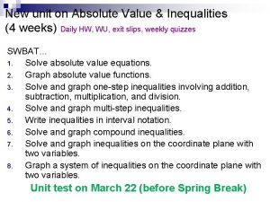 Absolute value inequalities definition
