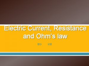 Electric Current Resistance and Ohms law Comparing shocks
