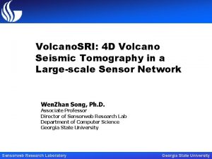 Volcano SRI 4 D Volcano Seismic Tomography in