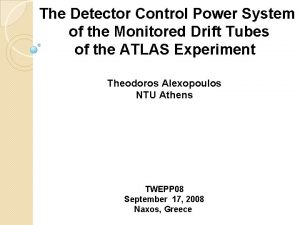 The Detector Control Power System of the Monitored