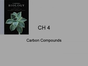 CH 4 Carbon Compounds Carbon is the backbone